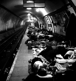 People Sheltering in the Tube, Elephant and Castle Underground Station, Bill Brandt, 1940